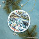 Monterey Beach Artistic Christmas Ornament, California Coastal Marine Life Decoration