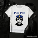 Police Edgar Allan Poe Poe T-Shirt, Navy and White Funny Tee