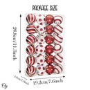 Polka Dot and Candycane Color Style Ornament Ball Bundle, Set of 24 Red and White Patterned Christmas Baubles