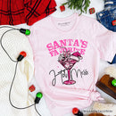 Santa’s Favorite Hot Mess T‑Shirt, Pink Martini Retro Disco Christmas Tee
