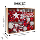 Super Santa Christmas Ornament Mega Bundle Set, Red and White Baubles, Snowman, Suit, Belt, and Snowflakes