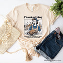 Thanksgiving Family Dysfunction Retro T-Shirt, Funny Holiday Humor Tee for Sarcastic Families