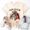 Yee Claw Lobster Western T-Shirt, Funny Cowboy Animal Tee
