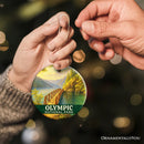 Scenic Olympic National Park Ornament, Washington Lake Bridge Landscape Christmas Gift and Nature Travel Souvenir