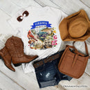 Artistic Virginia State Themes and Landmarks T-Shirt, Tee for History and Travel Lovers