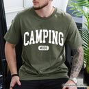 Camping Mode Varsity T-Shirt, Minimalist Outdoors Tee