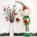 Elf Theme Christmas Ornament Set, 9 Baubles Green and Red