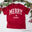 Merry Daddy Retro Christmas T-Shirt, Matching Family Holiday Tee