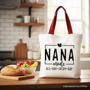Nana Mode Canvas Tote Bag, All Day Every Day Gift Shopper for Grandma