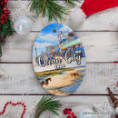 Ocean City Ceramic Ornament, Maryland Coastal Themes Christmas Decoration and Gift