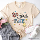 Patriotic 4th of July Red White & Proud T-Shirt, 1926 A.A. Milne Cute Winnie-the-Pooh USA Tee