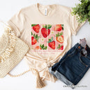 Taste and See That The Lord is Good Strawberry T-Shirt, White and Natural  Christian Faith Tee