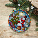 Winter Festivity Top Hat Snowman Ornament, Radiant Tree with Holiday Spirit Keepsake and Gift
