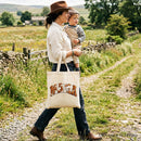 Cow Print Mama Western Tote Bag, Faux Cowhide Mom Gift Shopper