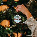 Destin Beach Florida Coastal Vacation Paradise Christmas Ornament, Emerald Coast Souvenir