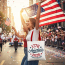 Patriotic America 1776-2026 Land of the Free Canvas Tote Bag, 250 Year Independence Day Celebration Gift