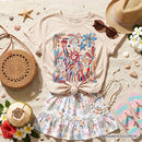 Kids Patriotic Statue of Liberty and Fireworks T-Shirt, Festive 4th of July Youth Tee