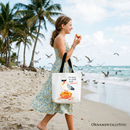 I'm Here To Steal Your Snacks Seagull Tote Bag, Funny Summer Beach Gift Shopper