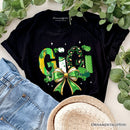Coquette Gigi Bow St Patrick’s Day T-Shirt, Green Lucky Shamrock Clover Tee