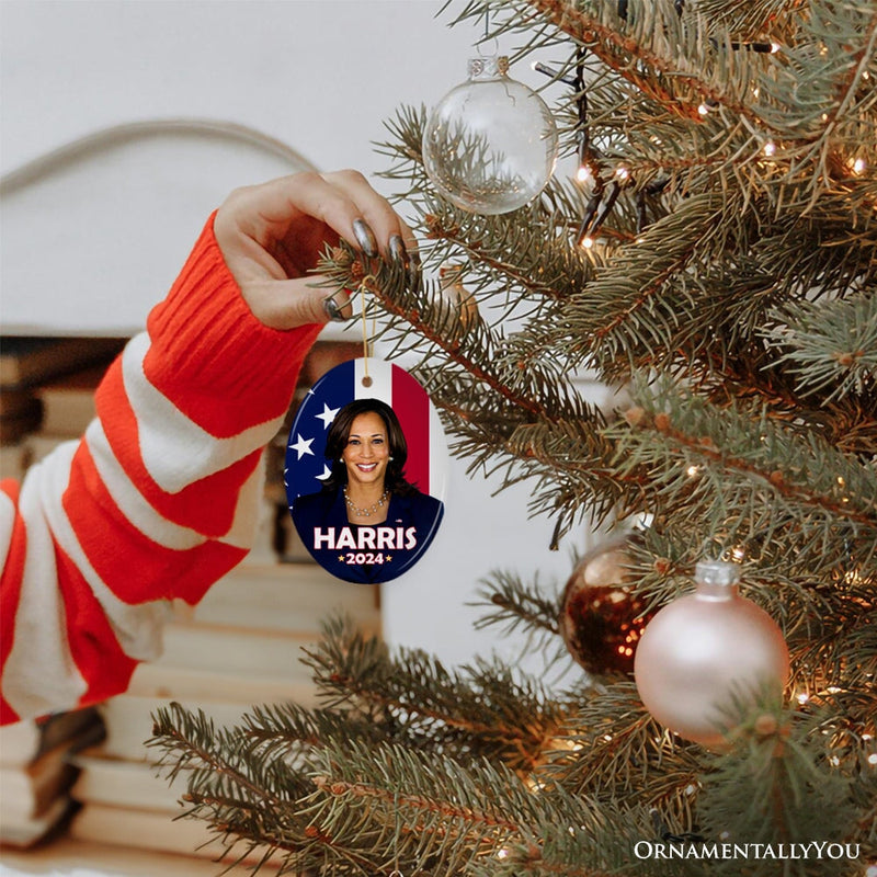 Kamala Harris Presidential Candidate 2024 Ornament, Gift For Patriotic Leadership