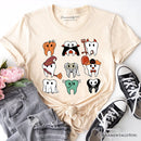 Spooky Halloween Dentist T-Shirt, Teeth Monster Tee for Dental Crew