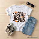 Goldfish and Jesus Kids T-Shirt, Retro Funny Christian Faith Tee for Youth