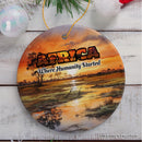Artistic Natural Beauty of African Landscapes and Wildlife with Quotes Ornament, Christmas Gift or Travel Souvenir, Safari, Serengeti and Mount Kilimanjaro