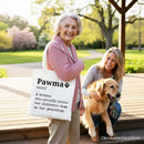 Pawma Definition Canvas Tote Bag, Funny Dog Lovers Mom Gift Shopper