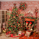 Uniquely Patterned Christmas Bauble Set, 35 Ornaments with Red, Green, and Gold
