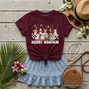 Kids Merry Woofmas Dog T-Shirt, Dogs With Santa Hats Christmas Youth Tee