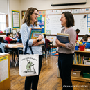 Off to Teach First Grade Frog Tote Bag, Funny Teachers Gift Shopper