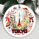 Artistic Tokyo Cultural Heritage Ornament, Japanese Style Timeless Zen Keepsake
