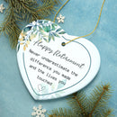 Happy Retirement Appreciation Ornament Gift, Sentimental Quote Keepsake for Both Men and Women