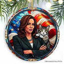 Kamala Harris Patriotic Paws Ornament, Inspiring Symbol of Strength and Compassion Gift