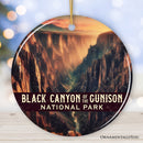 Striking Black Canyon of the Gunnison National Park Ornament, Colorado Sheer Cliff Gorge Christmas Gift and Canyon Vista Keepsake