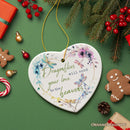 Artistic Dragonflies Send Love to the Heavens Quote Ornament, Christmas Memorial Gift