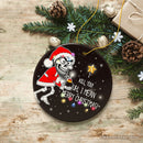 Hilarious Skeleton Bomber Christmas Ornament, Bomb for a Present Funny Comedy Gift