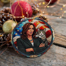 Kamala Harris Patriotic Paws Ornament, Inspiring Symbol of Strength and Compassion Gift
