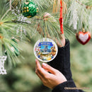 Artistic Montana State Themes and Landmarks Christmas Ornament