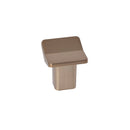 Modern Brushed Bronze "Vis a Vis" Cabinet Knob and Drawer Pulls