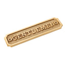 Brass Door Sign "Gentlemen" 5-1/2 in. Vintage Door Plaque