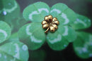 Four Leaf Clover Gold Lapel Pin