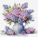 The Bloom of Fragile Hope Lilac in a Jug Counted Cross Stitch Kit by Luca-S B7059L