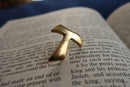 Franciscan Tau Gold Lapel Pin