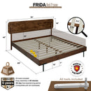 Frida Deluxe Solid Wood Bed Frame