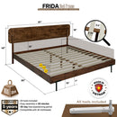 Frida Deluxe Solid Wood Bed Frame
