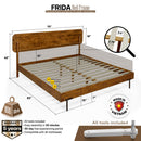 Frida Deluxe Solid Wood Bed Frame
