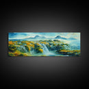 Iguazu Falls of Argentina and Brazil, Framed Canvas Art, Original Waterfall Painting PRINT, Panoramic Extra Large Office Wall Art