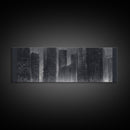 Abstract Buildings Canvas Print, Urban Art, City Art, Cityscape, Skyline, Monochromatic, Wall Decor, Panoramic, Wall Art, Canvas Print
