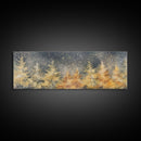 Abstract Forest Art, Abstract Trees Canvas, Snow In The Forest, Winter Wall Decor, Large Canvas Print, Panoramic, Wall Art, Canvas Print